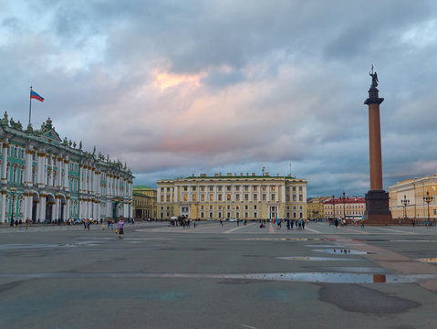 The State Hermitage Museum Building in Saint Petersburg, Russia