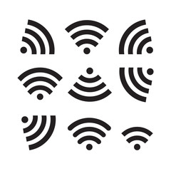 Wifi icon set vector illustration. Free royalty images.