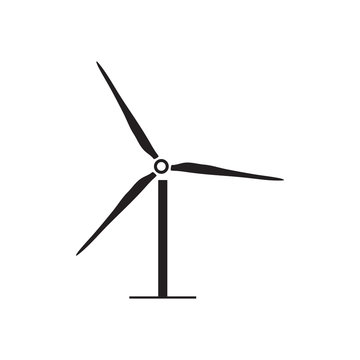Wind turbine icon vector illustration. Free royalty images.