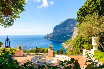 Photo sur Plexiglas Lieux européens Vue imprenable sur l& 39 île de Capri, Campanie, Italie