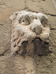 Chimera carving on Cathedral wall in Almeria
