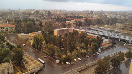 Fototapeta na wymiar Damascus after rain view