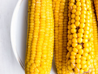 The yellow corn.