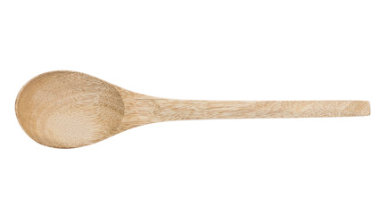 wooden spoon isolated on white background, clipping path, full depth of field