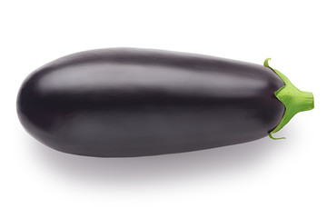 eggplant, isolated on white background, clipping path, full depth of field