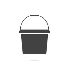 Bucket icon vector isolated