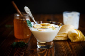 sweet homemade yogurt with honey
