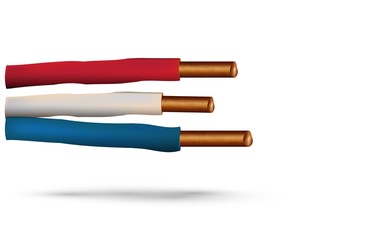 Illustration Isolated electric cable on white background