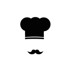 Chef hat and moustache