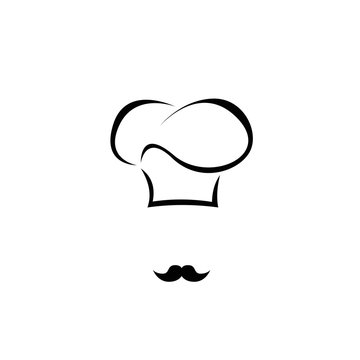 Chef hat and moustache