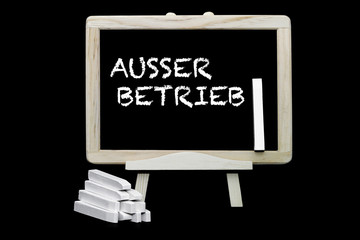 Ausser Betrieb Hinweistafel