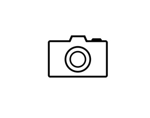 Modern digital camera icon for photography or media designs