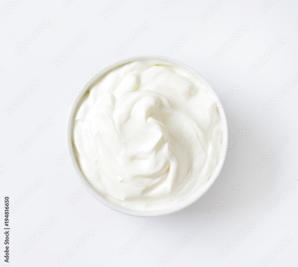 Wall mural bowl of white cream