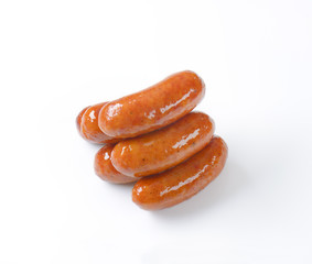 Beer glazed sausages