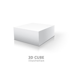3D cube isolated on white background