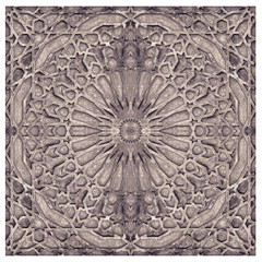 Frame design with geometric arabic style decoration - sepia toned seamless texture