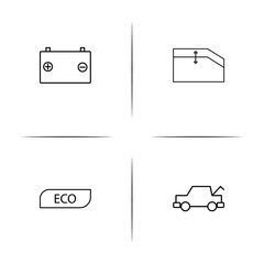 Cars And Transportation linear simple vector icon set.Outline icons