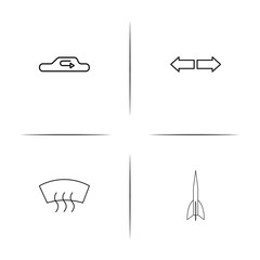 Cars And Transportation linear simple vector icon set.Outline icons