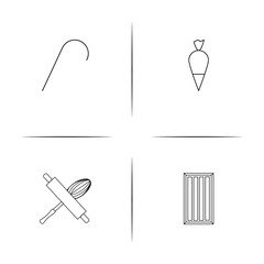 Food And Drink linear simple vector icon set.Outline icons