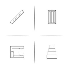 Food And Drink linear simple vector icon set.Outline icons