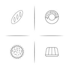 Food And Drink linear simple vector icon set.Outline icons