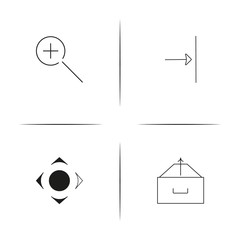 Web linear simple vector icon set.Outline icons