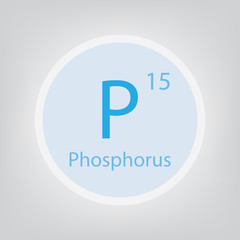 Phosphorus P chemical element icon- vector illustration