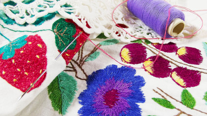Embroider your own hands.
