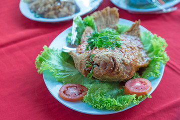 Fish fried with Chili Sweet Sauce