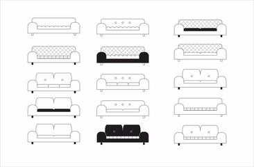 Sofa graphic vector icon