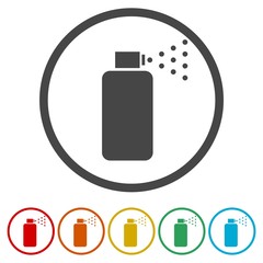 Spray icon, 6 Colors Included