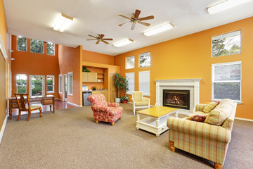 Condominium entrance lobby hallway