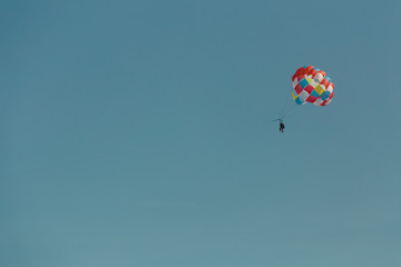 Playa de muro majorca spain parasailers in the air
