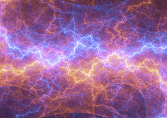 Fire and ice lightning bolt, plasma energy background