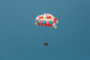 Playa de muro majorca spain parasailers in the air