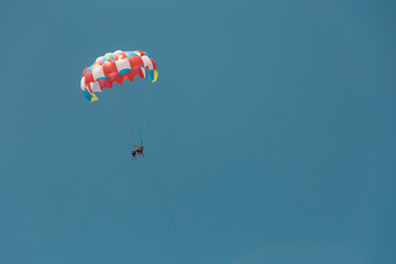Playa de muro majorca spain parasailers in the air