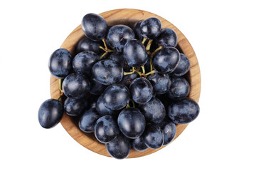 blue grapes in a plate isolated