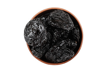 prunes on white background