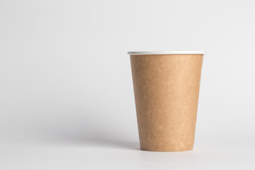 cup of coffee on a white background