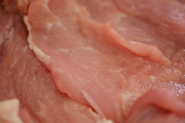 Close up pork raw. (selective Focus)