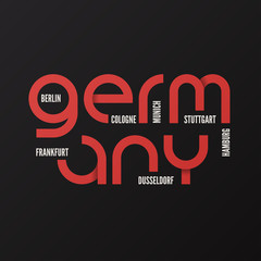 Germany vector t-shirt and apparel design, typography, print, lo