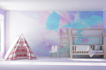 Child modern colorful bedroom  © radmila85