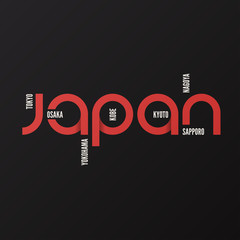 Japan vector t-shirt and apparel design, typography, print, logo