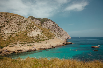 Fototapeta na wymiar Formentor the coast of mallorca balearic islands