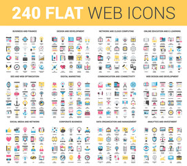 Fototapeta na wymiar Flat Web Icons
