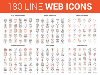 Flat Line Web Icons
