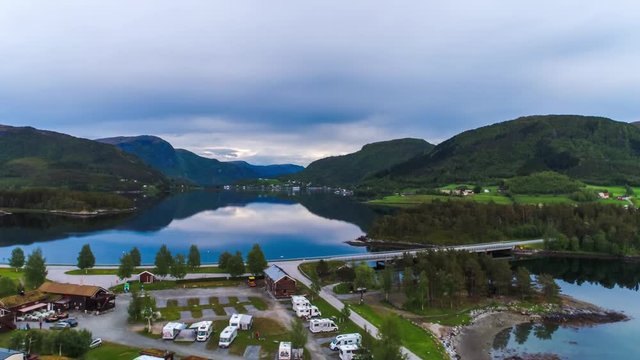 Aerial footage Beautiful Nature Norway.