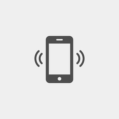 Mobile phone flat vector icon. Smartphone flat vector icon
