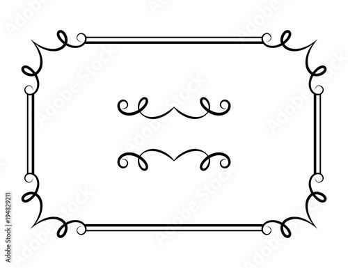 Download "Rectangle frame with calligraphic border decoration ...