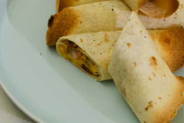 Close up Homemade   Baked tortilla. (selective Focus)